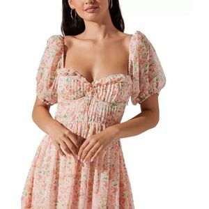 ASTR The Label Puff Sleeve Corset Dress